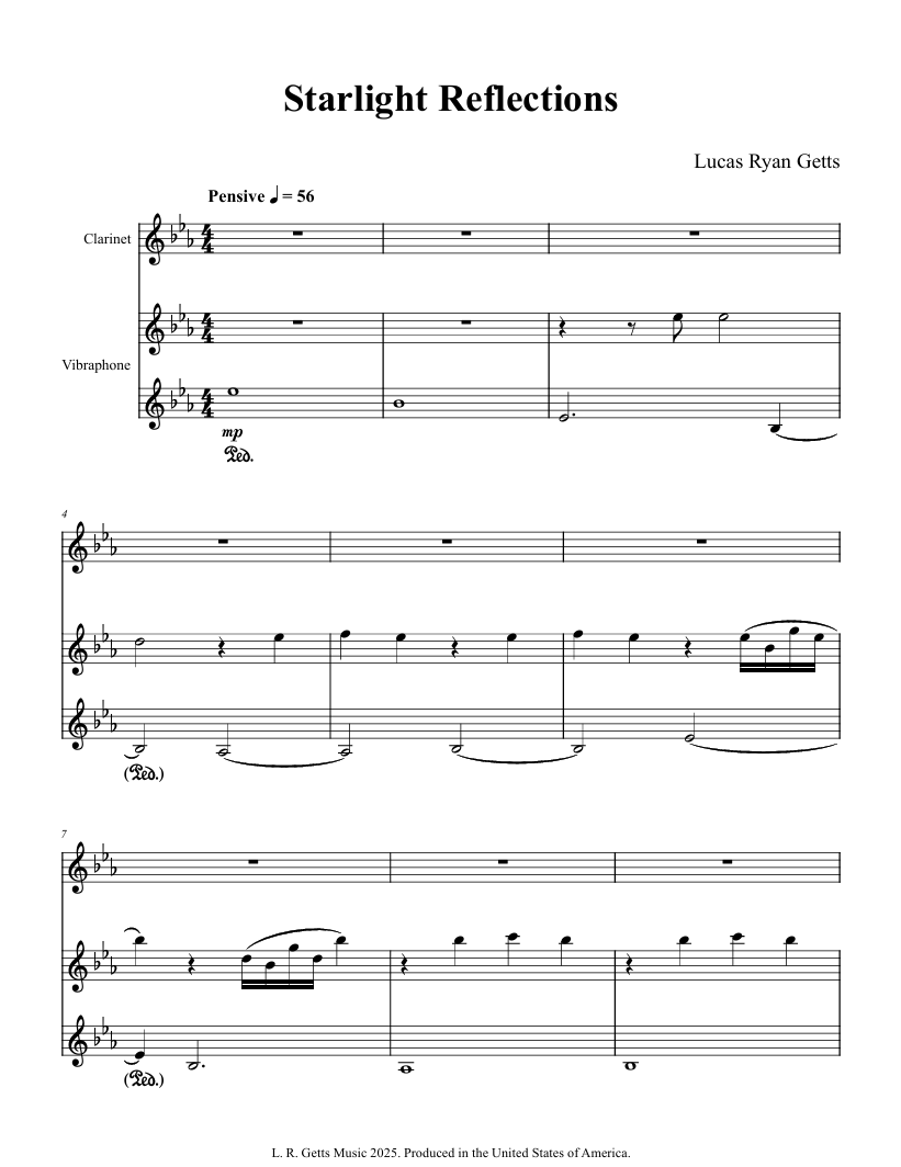 Starlight Reflections - Clarinet and Vibraphone